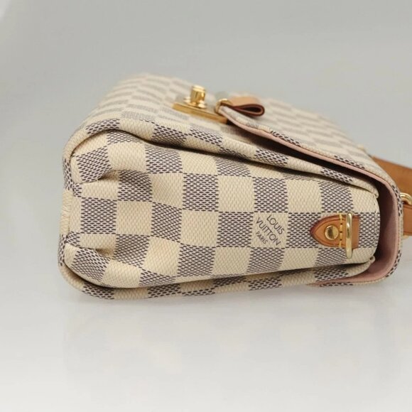 LOUIS VUITTON Damier Azur Croisette Hand Bag 2way N41581 LV Auth 118150 - Picture 6 of 16
